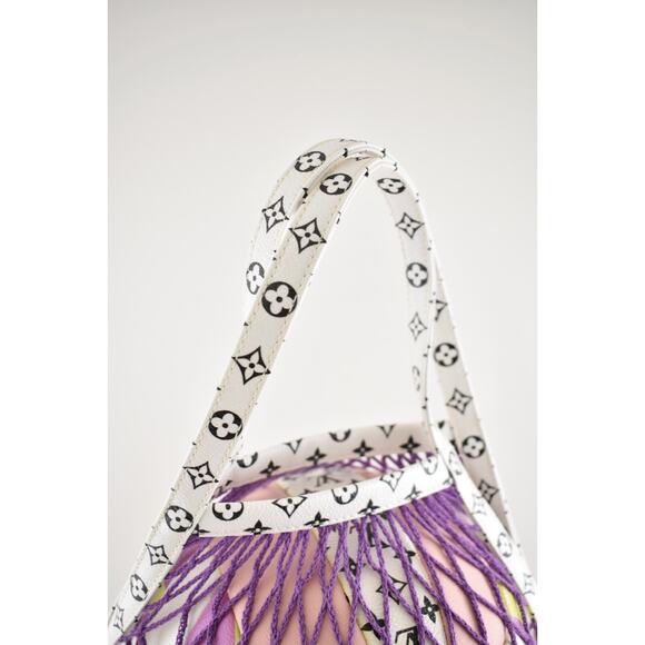 Louis Vuitton SS20 Pink White Black Monogram Giant Volleyball Purple Net Bag - Picture 5 of 16